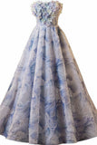 Strapless Lace Floral Applique Baeding A-line Homecoming HZ0307