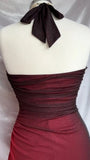 Special Gradient Color Burgundy Prom Dress, Tie Halter Date/Birthday Party HZ0307