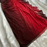 Special Gradient Color Burgundy Prom Dress, Tie Halter Date/Birthday Party HZ0307