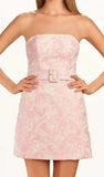 Strapless Floral Sheath Homecoming Dress Short Prom Party HZ0307