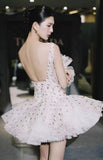 Chic Homecoming Dresses Dots Short Dance Party HZ0307