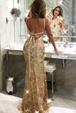 Mermaid Sequin Lace Prom Dresses Evening Party Dress With Lace Up HZ0307