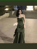 Olivia Green Mermaid Long Prom Dress, HZ0307