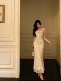 Sexy Sheath Straps Floral Satin Prom Dresses Birthday Outfits Evening Gown, HZ0307