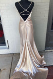 Spaghetti Straps Nude Mermaid Silk Slip HZ0307