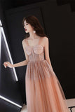 Stunning Champagne Sequins Long Formal HZ0307