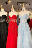 Sweetheart Lace A-line Long Prom HZ0307