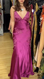 Vintage Mermaid Spaghetti Straps Backless Long Prom Dress Evening Dress Formal HZ0307