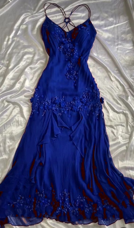 Burgundy Chiffon Floral Prom Dresses Cross Back Mermaid Evening Party HZ0307