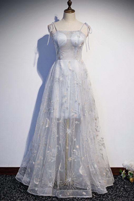 A-line Grey See through Party HZ0307