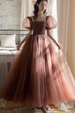 Bell Sleeves Brown Party HZ0307