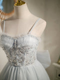 Princess Grey Beaded Short A-line Party HZ0307