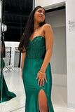 Burgundy Beaded Sweetheart Mermaid Long Formal HZ0307